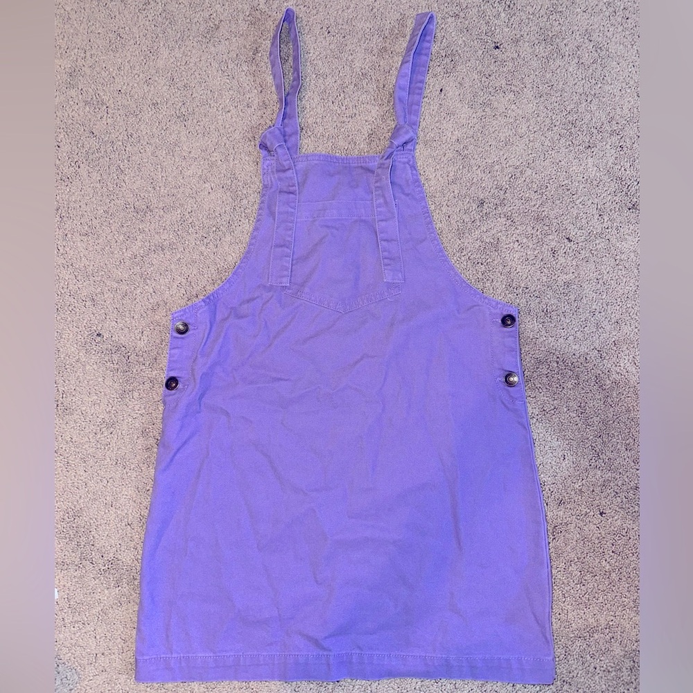 Purple overall dress